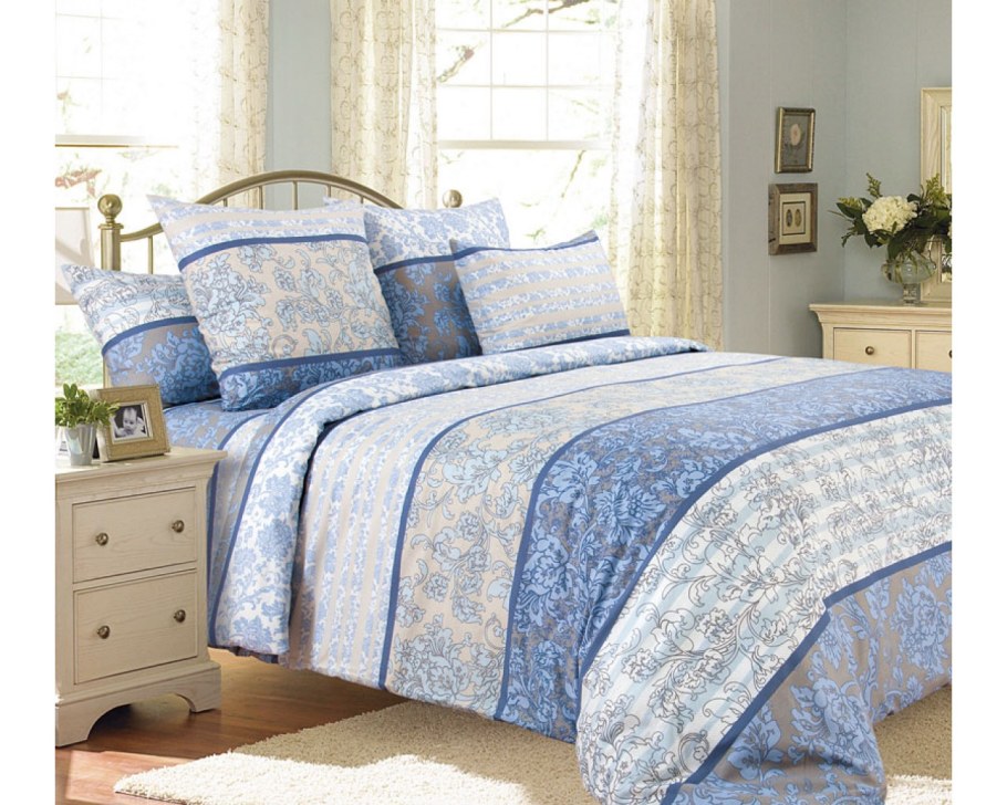 КПБ 2 СП евро перкаль 4250п Матильда 1 беж.(под.220*200,пр.220*240,нав. 2шт. -70*70) /Лс