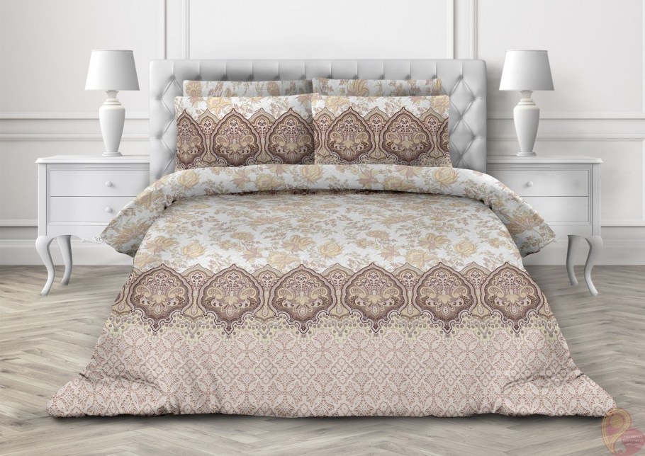 Перкаль 220 см набивной арт 239 "Тейково" рис 6555 вид 1 "Компесьер"