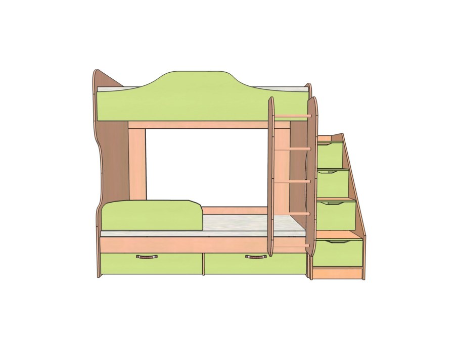 Комната для разукрашивания с двухэтажной кроватью