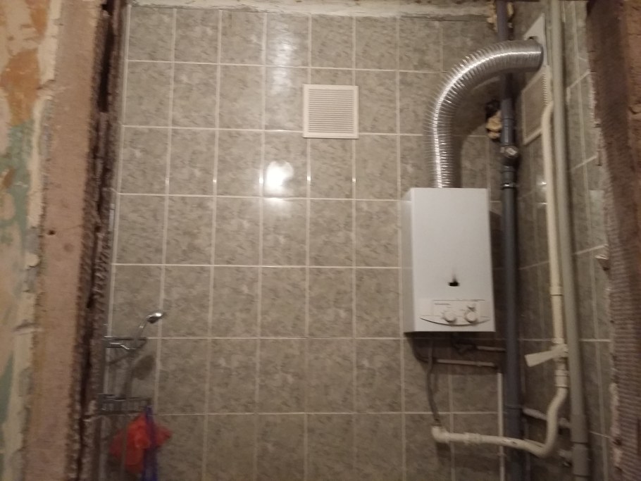 Ванная комната с водонагревателем