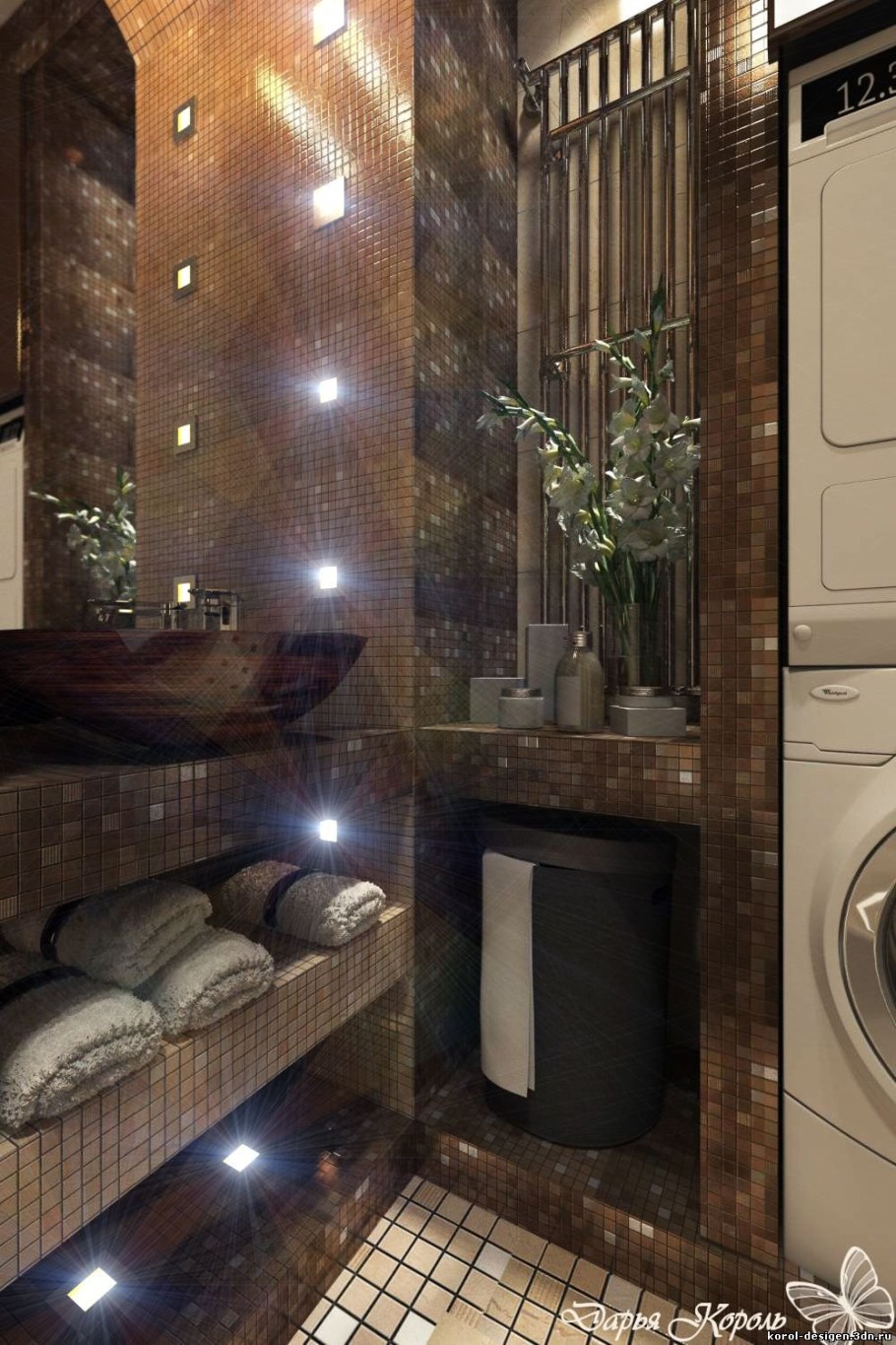 Газовая колонка в интерьере ванной