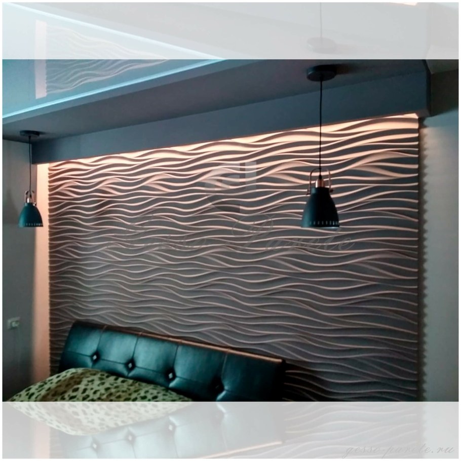 Гипсовые 3д панели зебрано