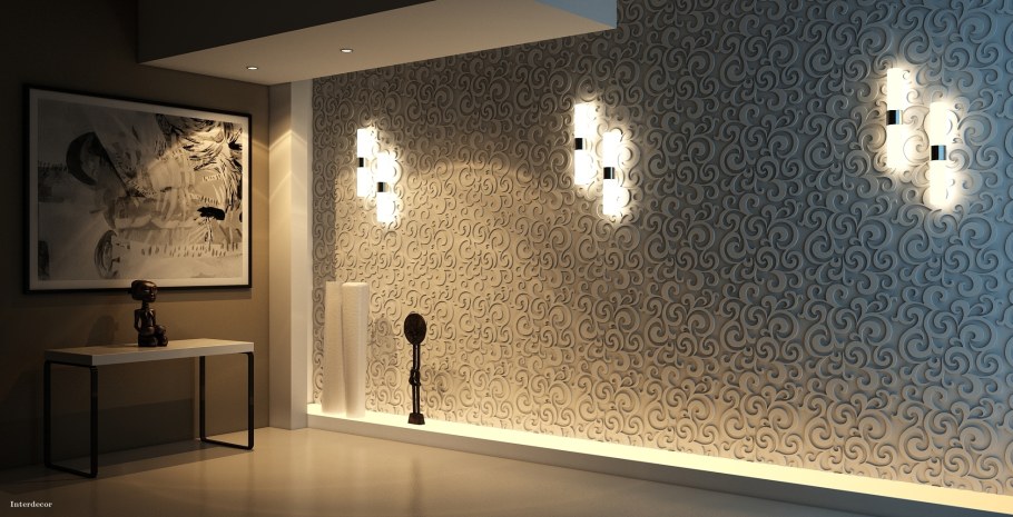 3д панели для стен в интерьере