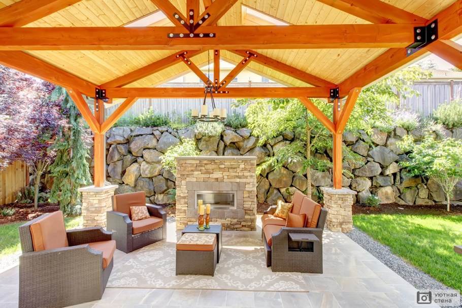 Костровая зона, мангал. Костровище