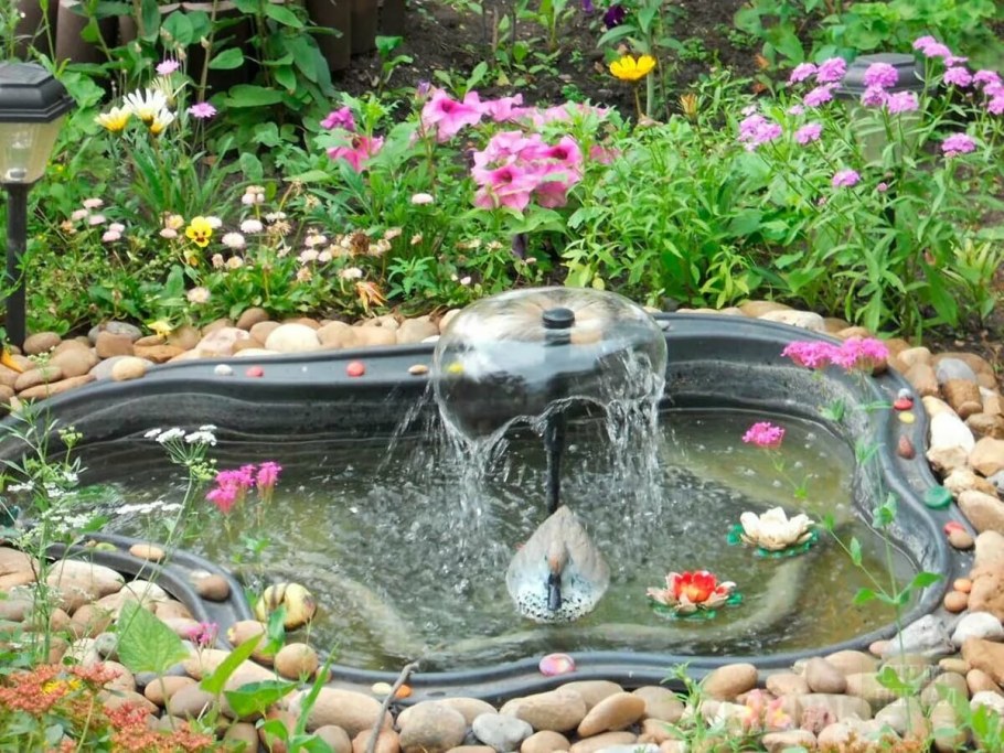 Декоративный прудик на даче