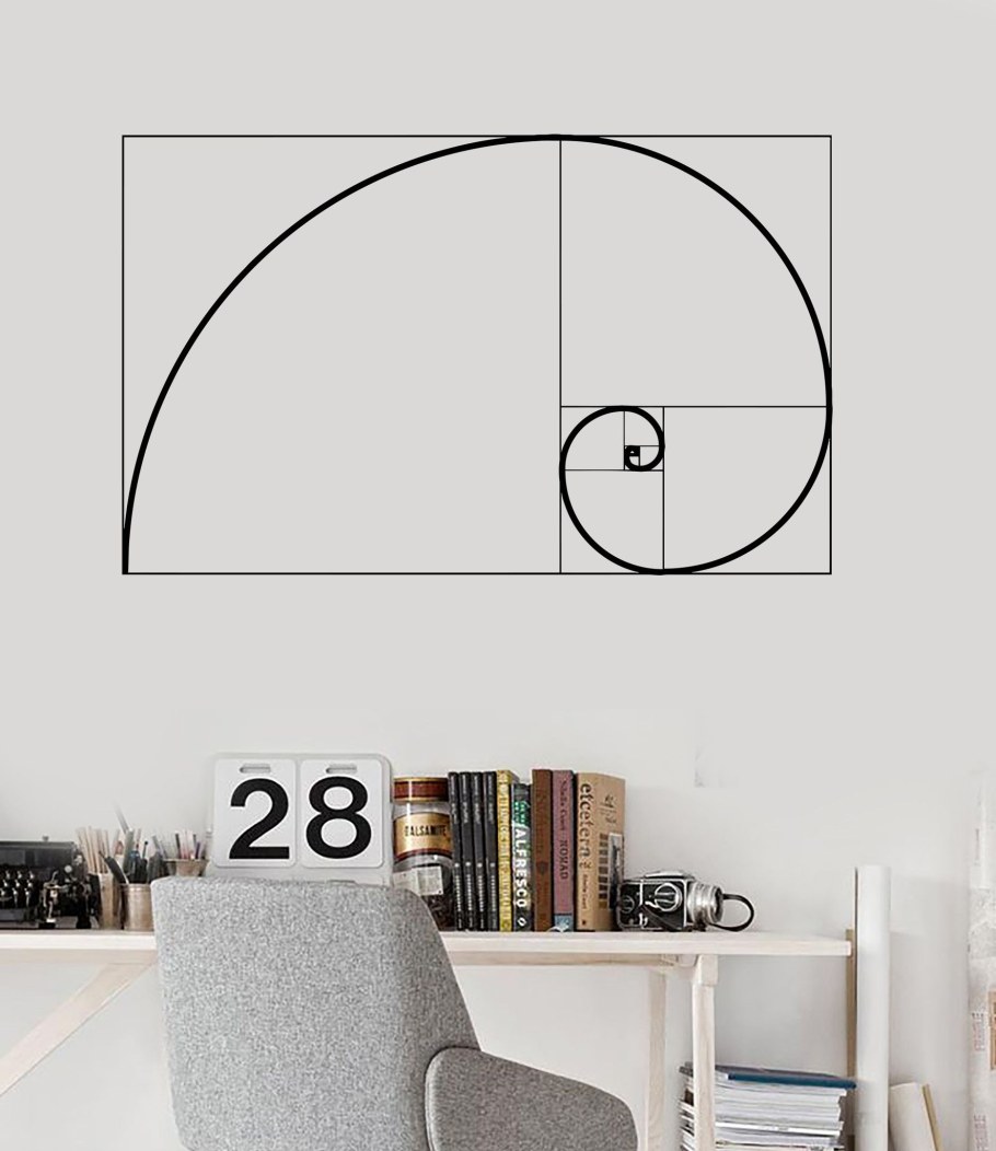 Золотая спираль Фибоначчи картины