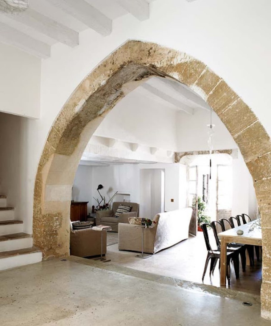 Отделка арки декоративным камнем