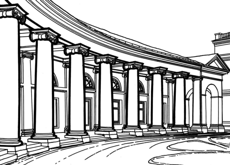 Колоннада в здании