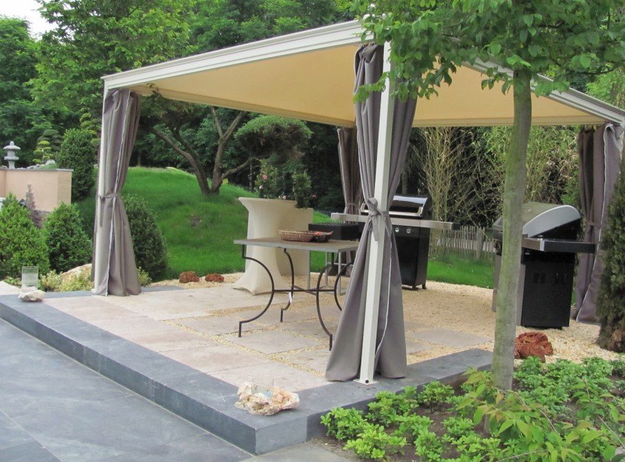 Навес для летней кухни на даче