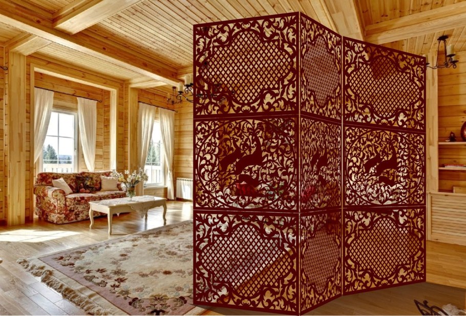 Резная деревянная перегородка