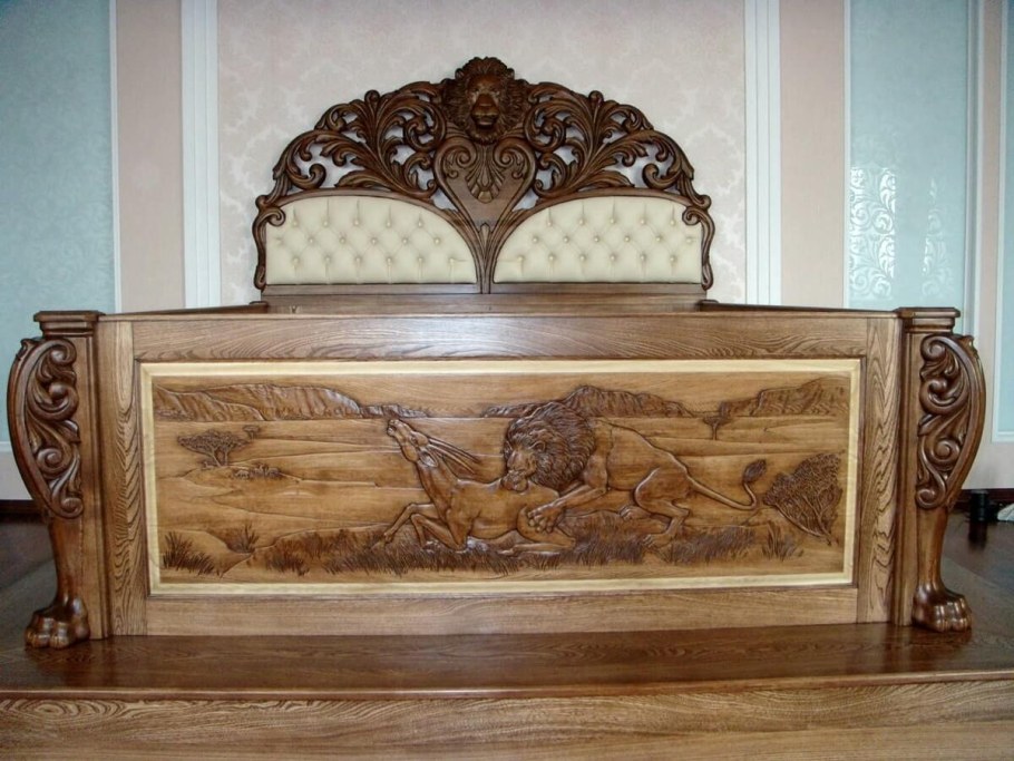 Кровати из дерева ЧПУ