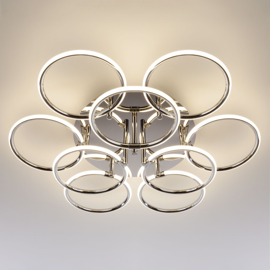 Потолочный светодиодный светильник Eurosvet Impulse 90069/9 хром