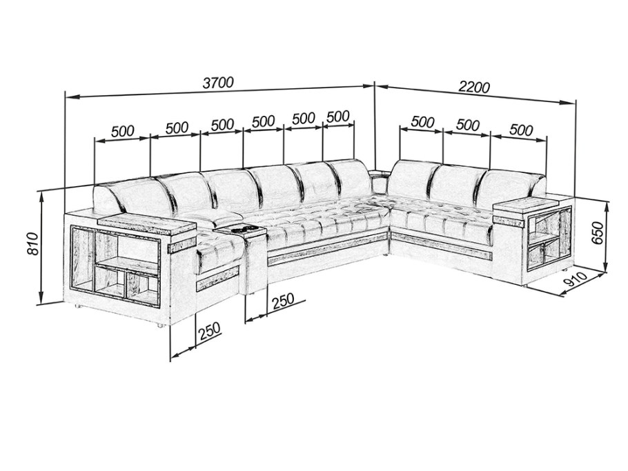 Диван угловой габариты 2000х1400