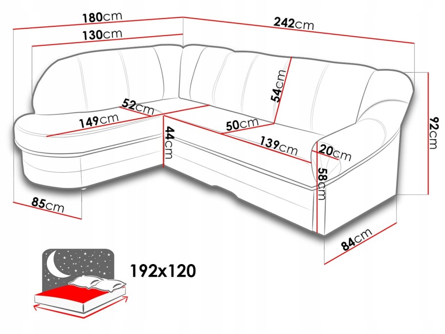 Диван Ритис с трапецией