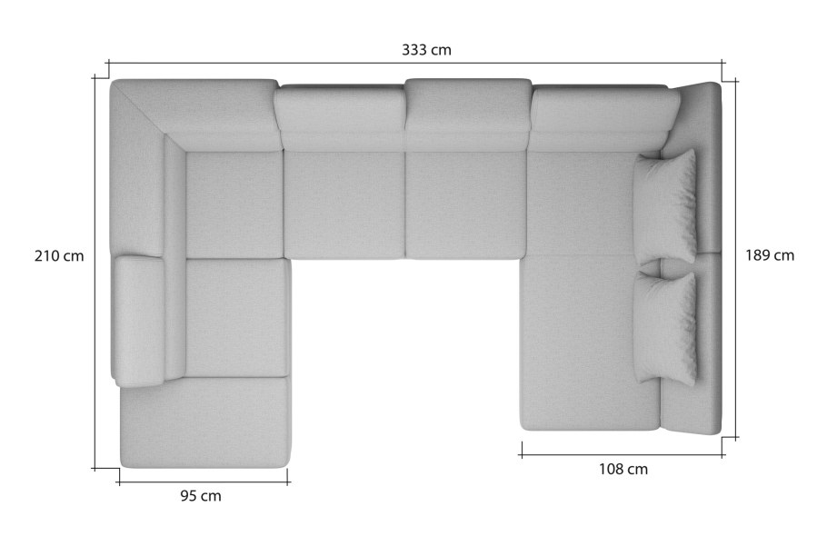 Размеры небольшого дивана с козеткой