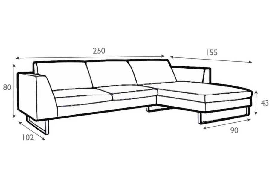 Диван Genesis Aerre модульный чертежи