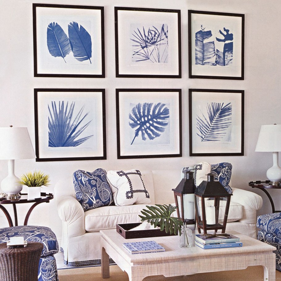 Темно синяя спальня в современном стиле