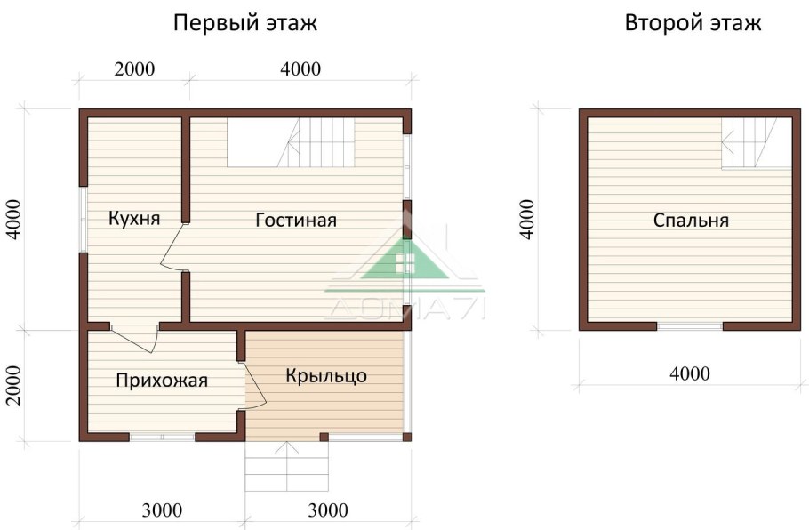 Дачный домик 3х6 планировка