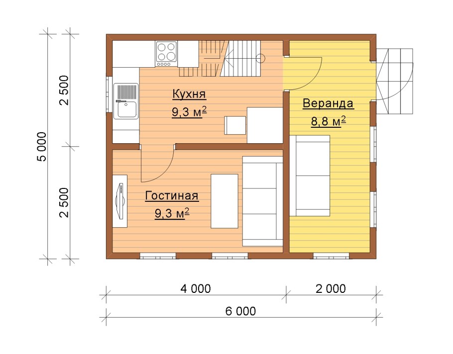 Дачный домик 5х6 планировка
