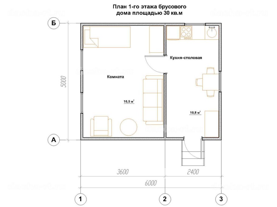 Дачный домик 5х6 планировка