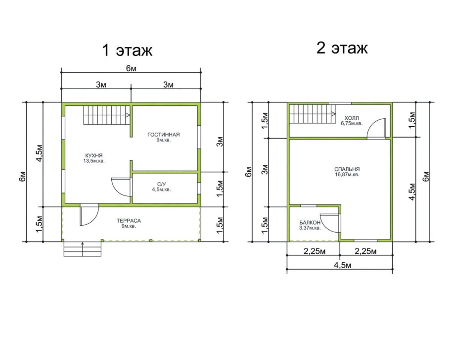 Дачный домик 6 на 6 одноэтажный планировка