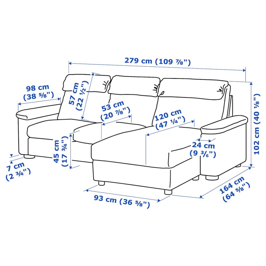 Landskrona Ландскруна 2-местный диван