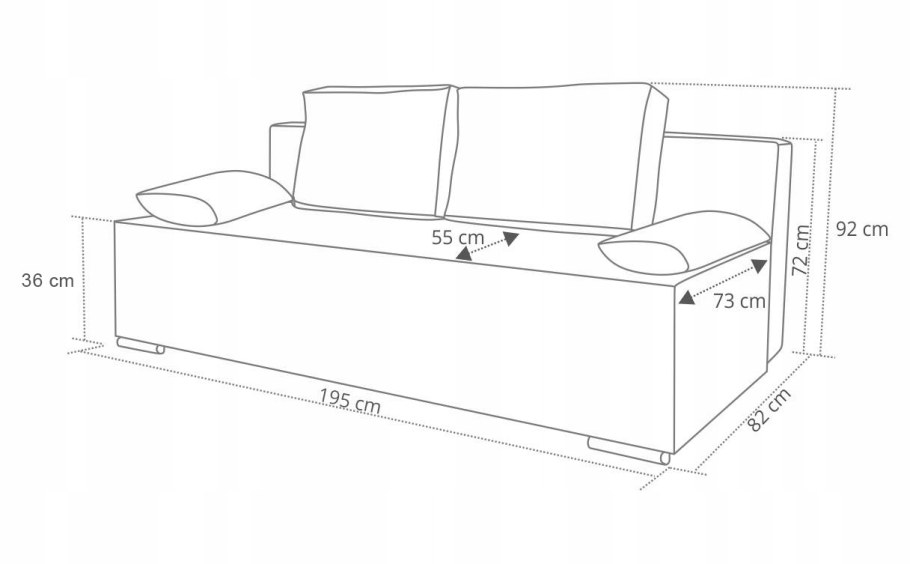Диван "Kit" kit2, 2-х местный