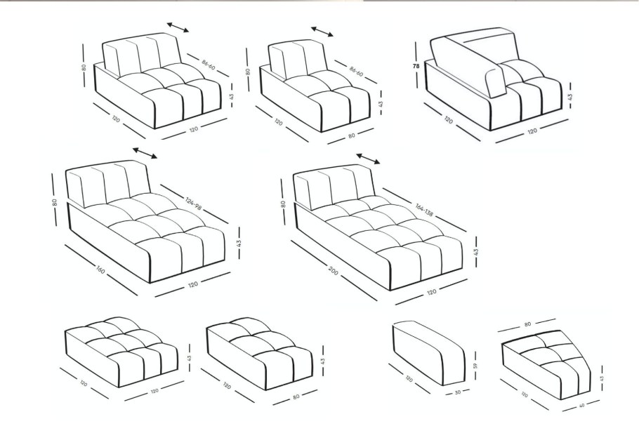 Razmeri divana стандарт