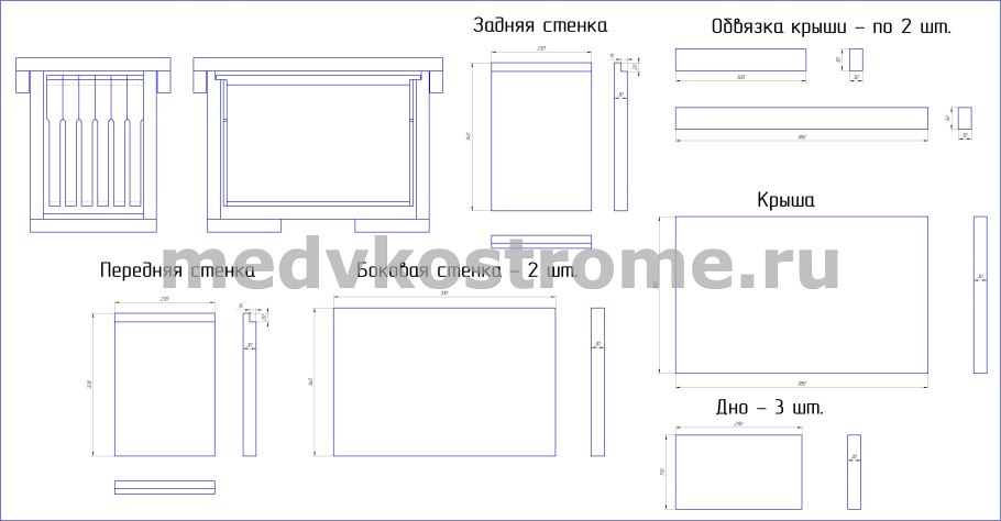 Чертежи матрицы для ппу ульев