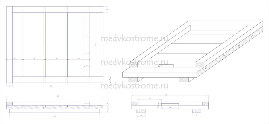 Конструкция ульев для пчел по Цебро
