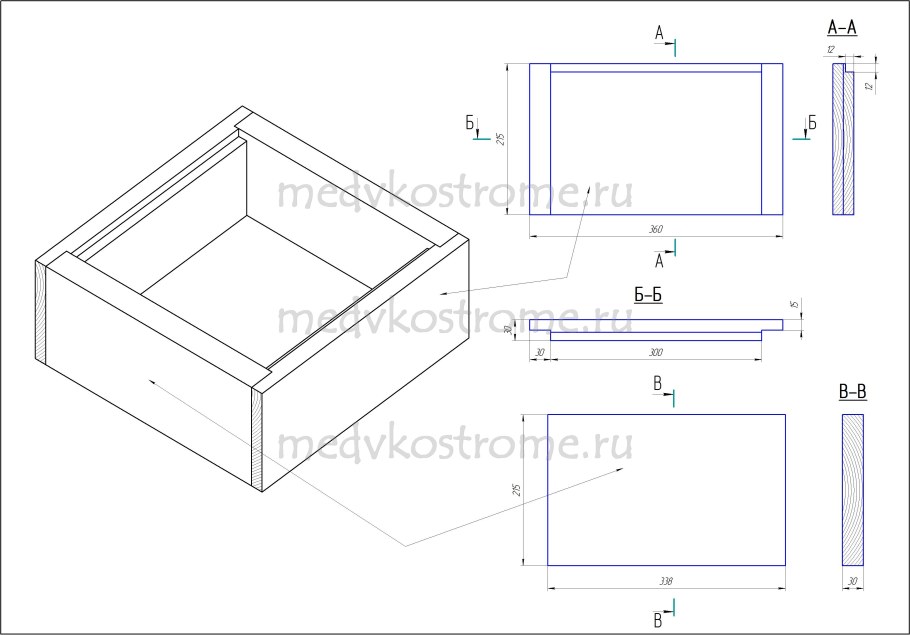 Улей рута 8 рамочный чертеж