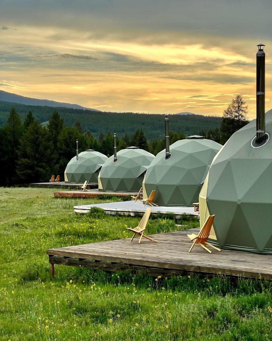 Глэмпинг в Дагестане утро в горах