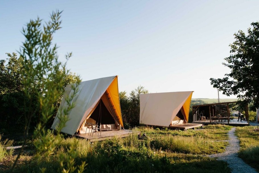 Глэмпинг в Дагестане утро в горах