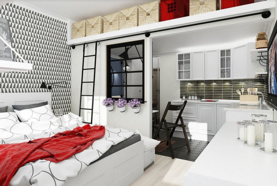 Планировка студии 28 кв.м икеа