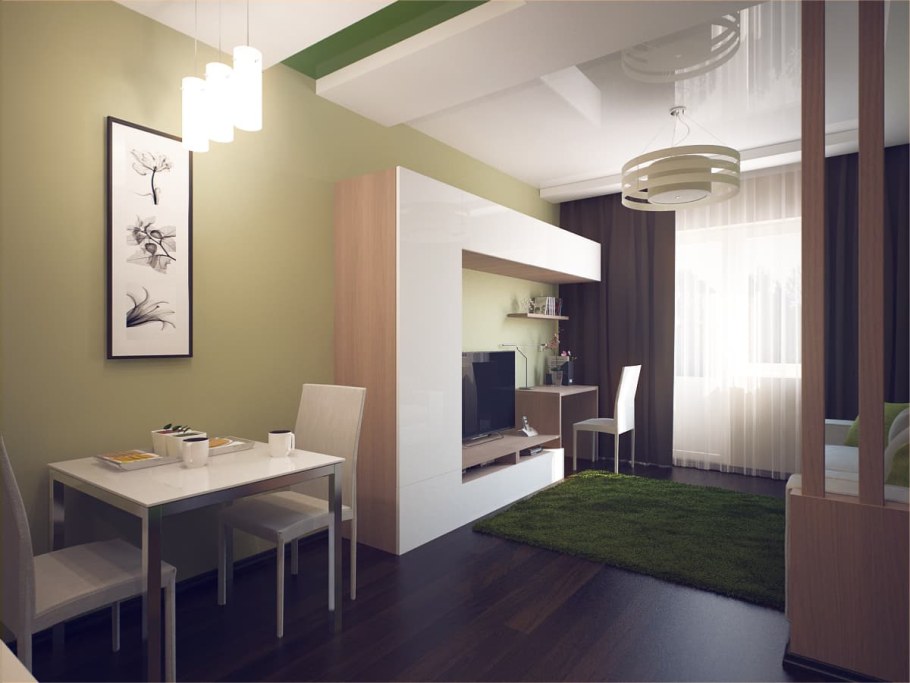 Дизайн студии 18 кв.м