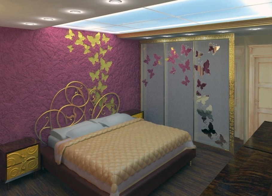Дизайн обоев для спальни в хрущевке