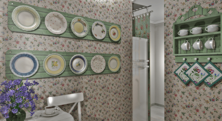 Полки для декоративных тарелок на стену