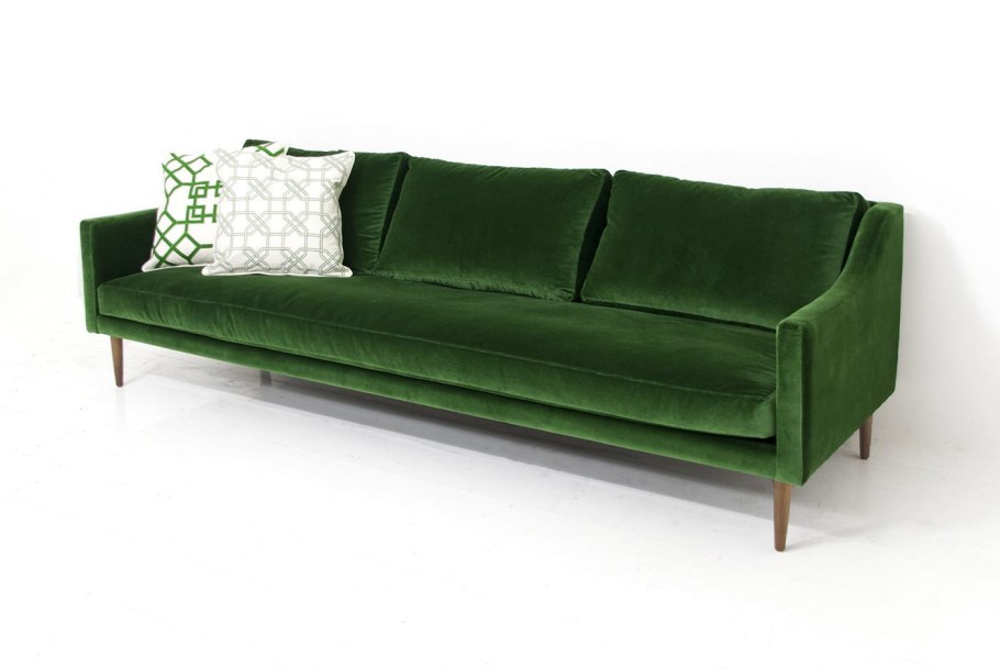 Emerald Velvet Sofa подушки
