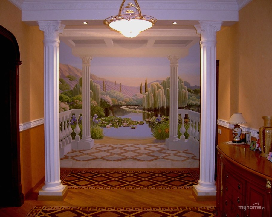 Фреска на стену колонны