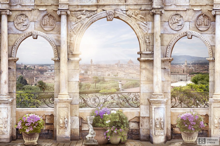 Рим фрески колоннада