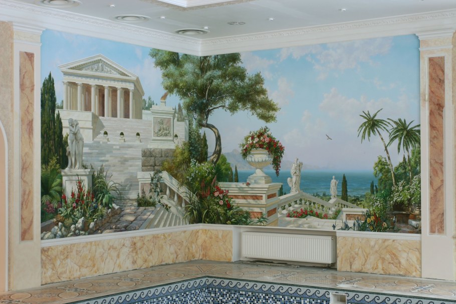 Роспись стен в античном стиле