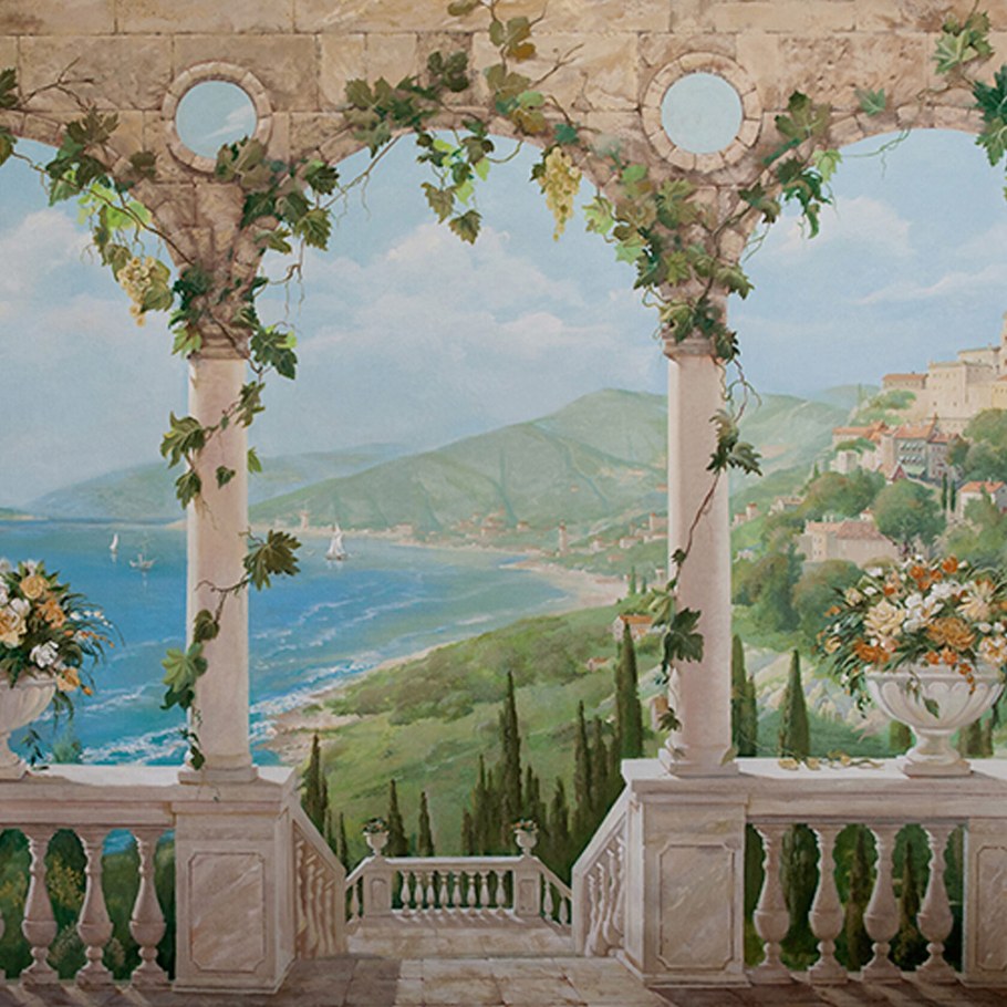 Рим фрески колоннада