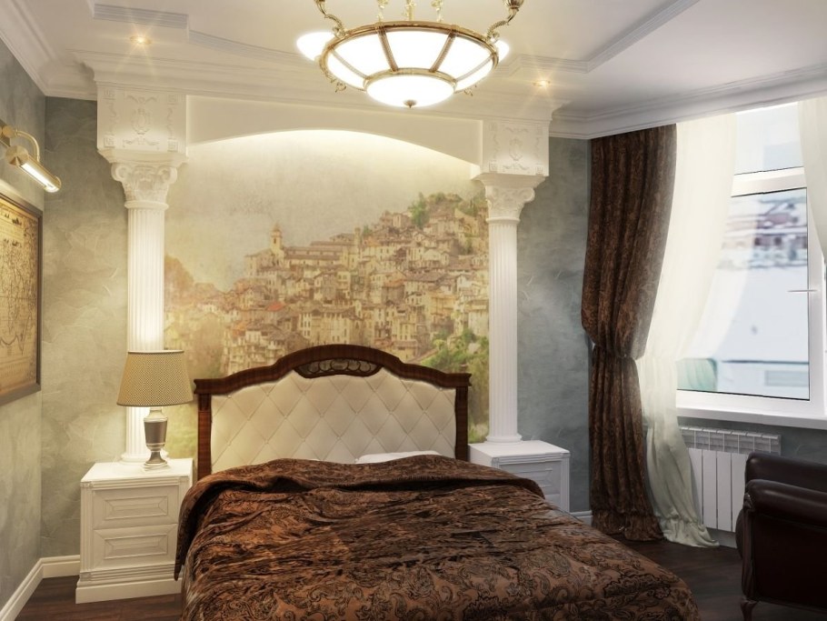 Фреска на стену в спальню