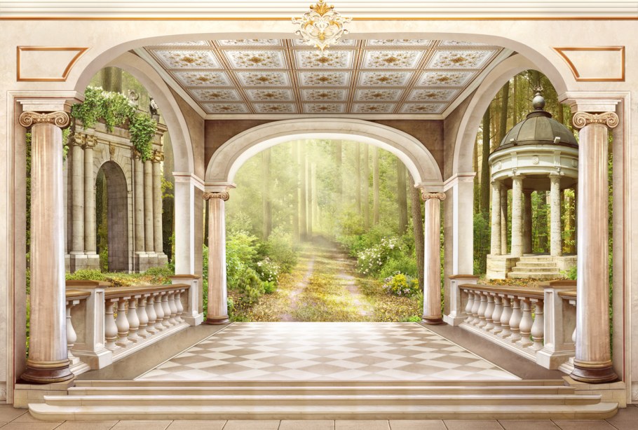 Фреска на стену колонны