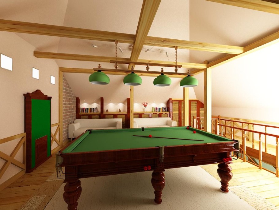 Бильярдная на мансарде