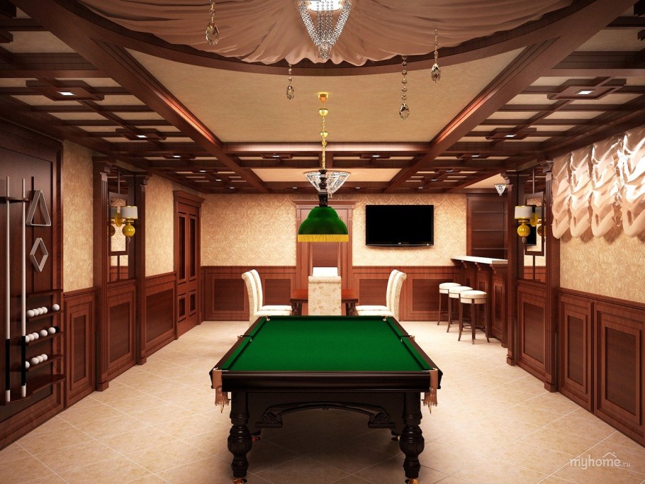 Беседка с бильярдным столом