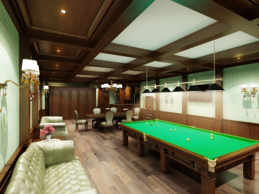 Бильярдная комната на 12 футов