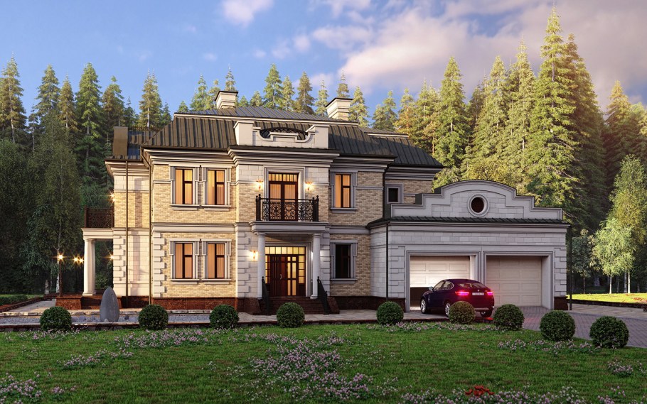 Деревня коттеджей фахверк