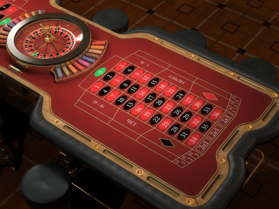Игровой стол рулетки в казино