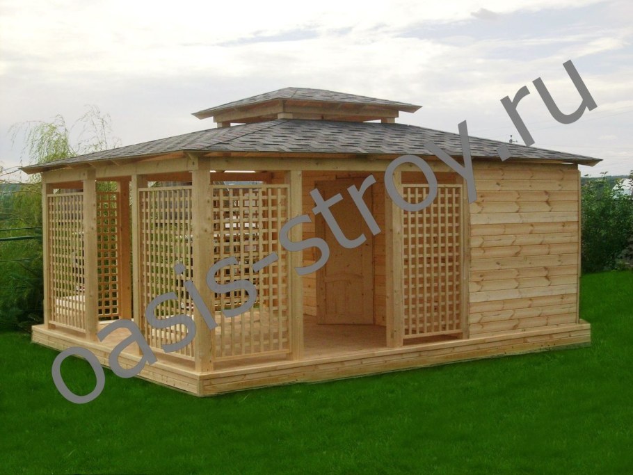 Беседка с хозблоком 2.5 х 5 метров